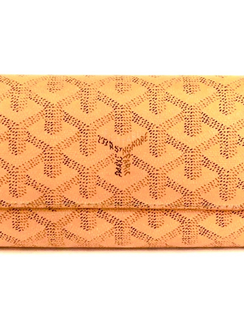 Goyard—Authentic Varenne leather wallet, yellow